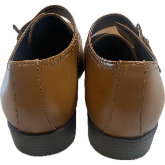 Nordstrom Rack Brown Leather Single Monk Strap Loafer Shoes Ortholite Size 11.5M main image 7